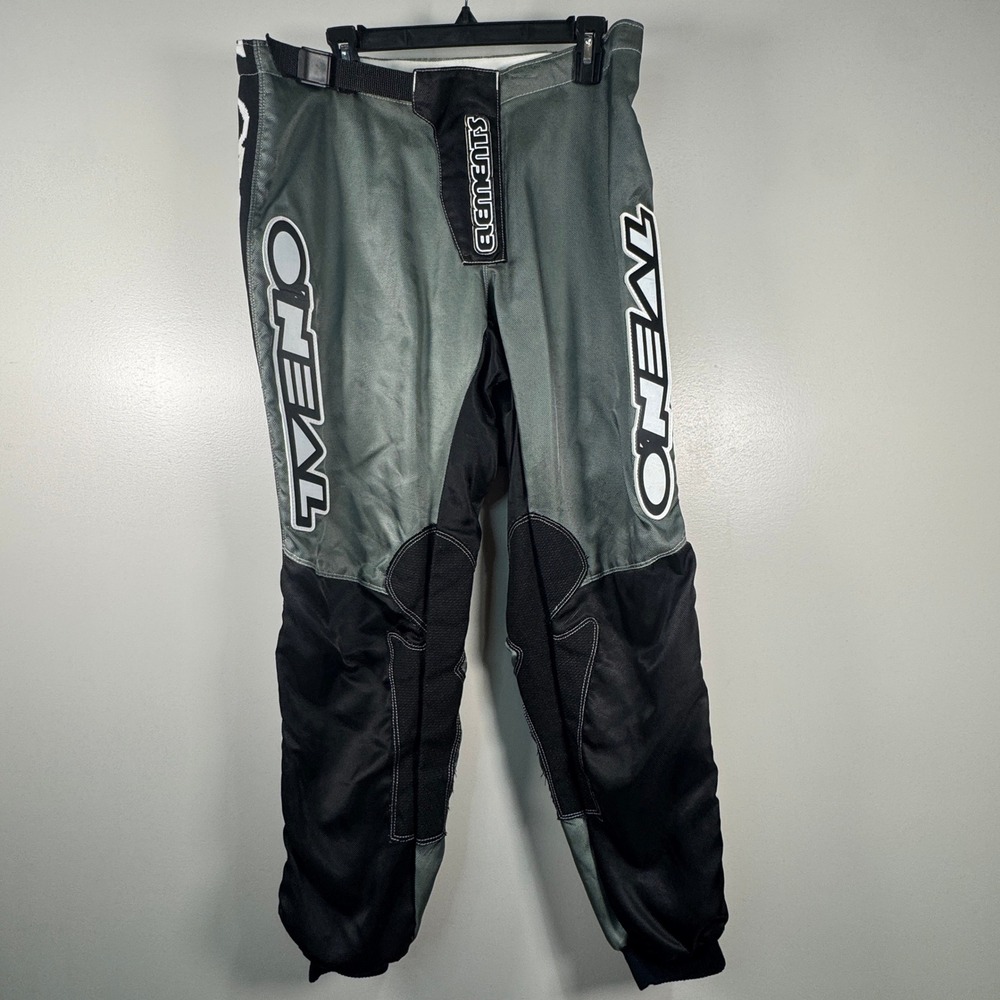 O'Neal Element MX Racing Gear Pants Grey Black Men's 34 Protective Riding Pants